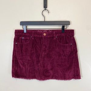 US POLO ASSN. Corduroy Skirt Burgundy